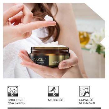 Nanoil Algae Hair Mask, maska do włosów, algi, 300 ml