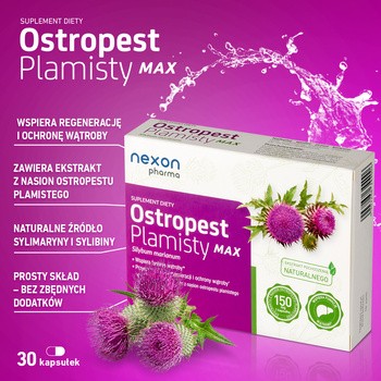 Nexon Pharma Ostropest Plamisty MAX, kapsułki, 30 szt.