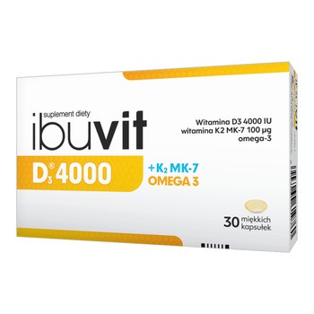 Ibuvit D3 4000+K2 MK-7 Omega 3, kapsułki miękkie, 30 szt.