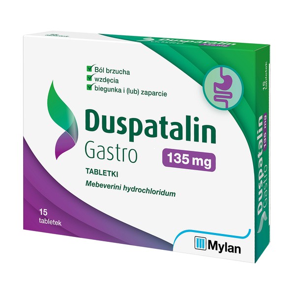 Duspatalin Gastro 135 mg 15 tabletek [MYLAN] - MYLAN