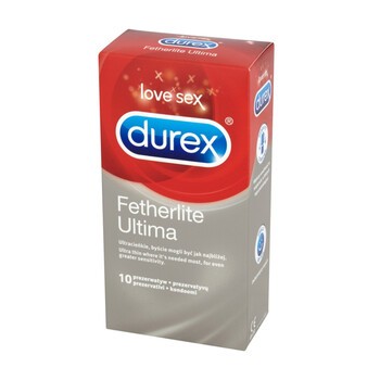 Durex, Fetherlite Ultima, prezerwatywa, 10 szt.