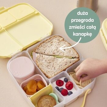 B.BOX, lunchbox dla dzieci, śniadaniówka z przegródkami i wkładem chłodzącym, Blue Blaze, 2l