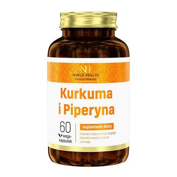 Kurkuma i Piperyna, kapsułki, (Noble Health), 60 szt.