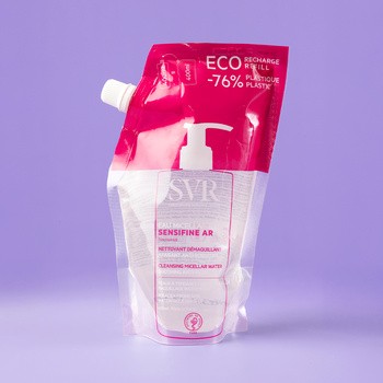 SVR Sensifine AR Eau Micellaire, kojąca woda micelarna do twarzy, oczu i ust, uzupełnienie, 400 ml