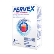 Fervex o smaku malinowym, granulat w saszetkach do sporządzania roztworu doustnego, 8 szt.