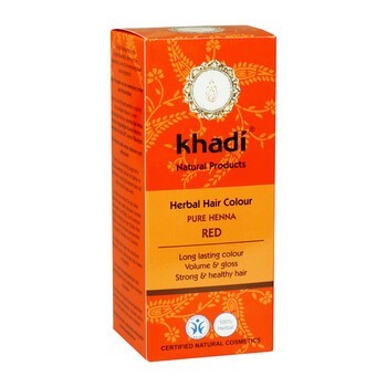 Khadi Henna, farba ziołowa, czerwona (ruda), 100 g