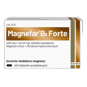 Magnefar B6 Forte, tabletki powlekane, 60 szt.