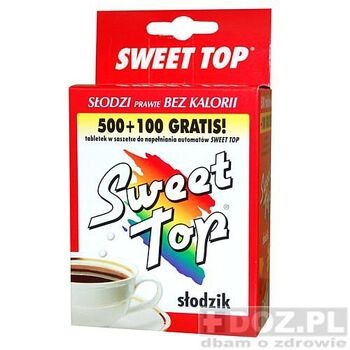 Sweet Top, słodzik w saszetce do uzupełnienia, tabletki, 500 szt.