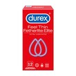 Durex Featherlite Elite, prezerwatywy ze środkiem nawilżającym, 12 szt.