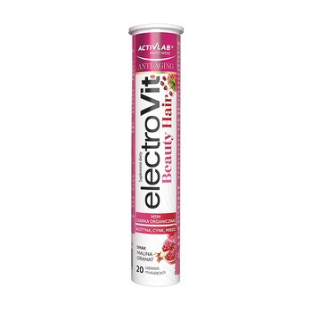 ActivLab ElectroVit Beauty Hair, tabletki musujące, smak malina-granat, 20 szt.