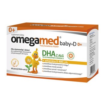 Omegamed Baby+D 0+, kapsułki twist-off, 60 szt.