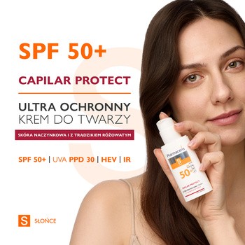 Pharmaceris S Capilar Protect, krem ochronny dla skóry naczynkowej i z trądzikiem różowatym SPF 50+, 50 ml