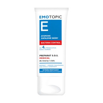 Emotopic Bacteria Control, preparat S.O.S. Medical, do twarzy i ciała, 30 ml