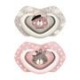Canpol Babies, smoczek silikonowy, symetryczny, Bonjour Paris, 6-18 m, pink, 2 szt.