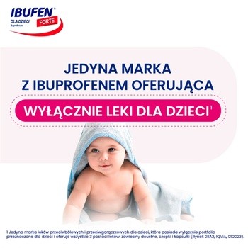 Ibufen dla dzieci FORTE o smaku malinowym, 200 mg/5 ml, zawiesina doustna, 100 ml