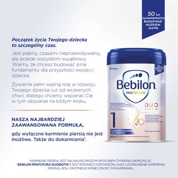 Bebilon PROfutura DUOBIOTIK 1, mleko początkowe od urodzenia, proszek, 800 g