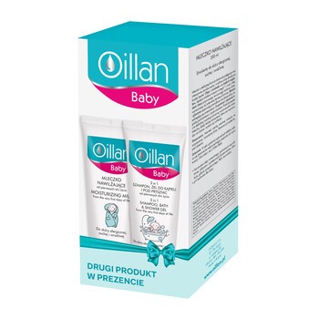 Zestaw Promocyjny Oillan Baby, mleczko nawilżające, 200 ml + szampon, żel do kąpieli i pod prysznic, 3w1, 200 ml 