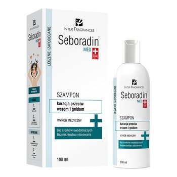 Seboradin Med, szampon przeciw wszom i gnidom, 100 ml