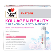 Doppelherz system Kollagen Beauty, ampułki z płynem, smak liczi i melon, 25 ml x 30 szt.