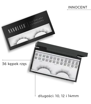 Nanolash DIY Eyelash Extensions, kępki rzęs, Harmony, 36 szt.