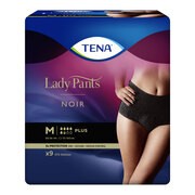 Majtki chłonne TENA Lady Pants Plus Noir OTC Edition, rozmiar M, 9 szt.