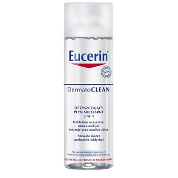 Eucerin Dermatoclean, płyn micelarny, oczyszczający, 3w1, 125 ml