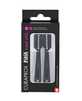 Curaprox Black is White, Travel Refill, główki, 2 szt.