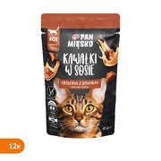 Zestaw 12x Pan Mięsko, karma mokra dla kota, cielęcina z jeleniem, 85 g