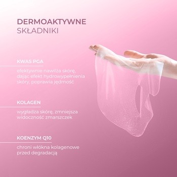 L`Biotica PGA Hydro Fusion + Kolagen, hydrożelowa maska do twarzy z kolagenem, 1 szt.
