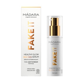 Madara Fake It Healthy Glow Self Tan Serum, samoopalające serum do twarzy, 30 ml