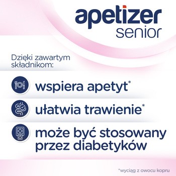 Apetizer Senior, syrop, smak malinowo-porzeczkowy, 100 ml