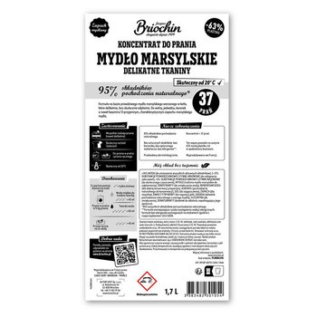Briochin Koncentrat do prania, mydło marsylskie, delikatne tkaniny, zapas, 1,7 l
