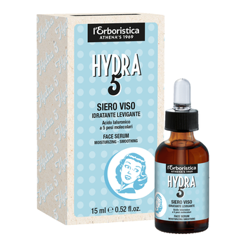 L'Erboristica Hydra 5, nawilżające serum do twarzy z kwasem hialuronowym, 15 ml