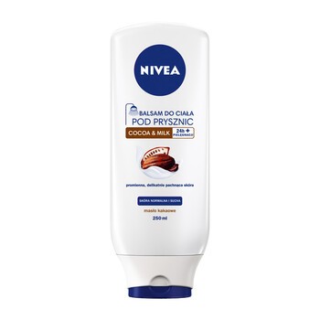 Nivea Cocoa & Milk, balsam do ciała pod prysznic, skóra normalna i sucha, 250 ml 