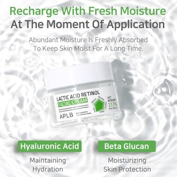 APLB Lactic Acid Retinol Facial Cream, krem odnawiający do twarzy z kwasem mlekowym i retinolem, 55 ml