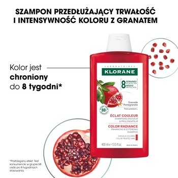 Klorane, szampon na bazie wyciągu z granatu, 400 ml