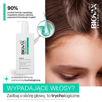 Biovax Trychologic, Wypadanie, Maska do włosów i skóry głowy, 200 ml