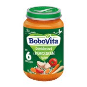 BoboVita, zupka pomidorowa z kurczakiem i ryżem, 6m+, 190 g