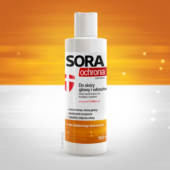 Aflofarm SORA, szampon do skóry głowy i włosów osób narażonych na kontakt z wszami, 150 ml