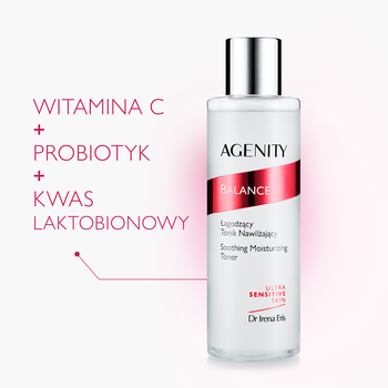 Agenity Balance, łagodzący tonik nawilżający, 200 ml