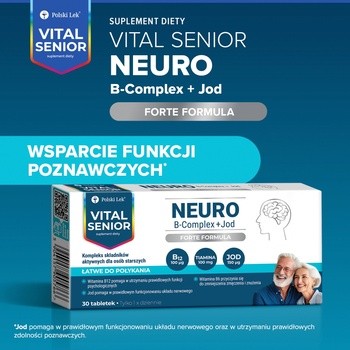 Vital Senior Neuro B-complex + Jod, tabletki, 30 szt.