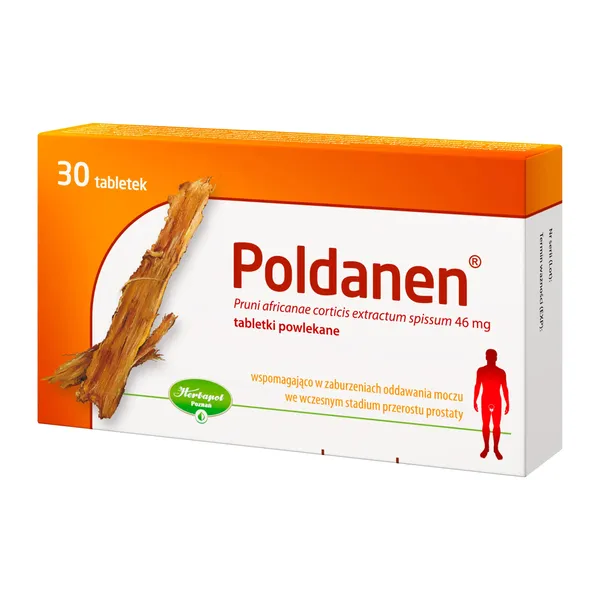 Poldanen wyciąg z kory śliwy afrykańskiej 46 mg 30 tabletek [HERBAPOL]