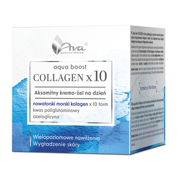 AVA Aqua Boost Collagen, aksamitny kremo-żel, na dzień, 50 ml