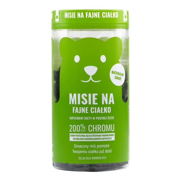 Noble Health Noble Health Misie na fajne ciałko, żelki, smak winogronowy, 300 g