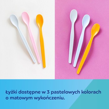 Canpol Babies, zestaw 3 pierwszych łyżeczek do karmienia, różowy, 1 szt.