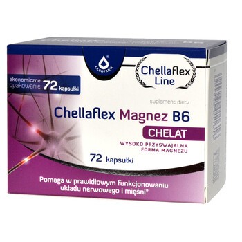 Chellaflex Magnez B6, kapsułki, 72 szt.