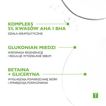 Pharmaceris T Sebo-Acidum-Claris, oczyszczający płyn bakteriostatyczny do twarzy, dekoltu i pleców, 190 ml