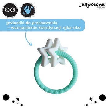 Jellystone Designs, gryzak Gwiazdki, miętowy, 1 szt.