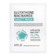 APLB Glutathione Niacinamide, maska na twarz w płachcie, 25 ml