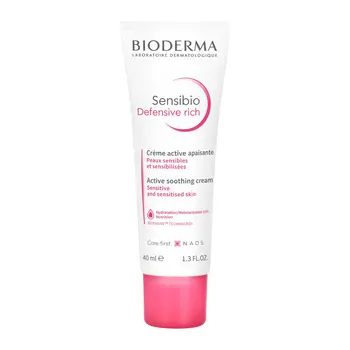 Bioderma Sensibio Defensive Rich, krem do skóry wrażliwej i ultrawrażliwej, bogata konsystencja, 40 ml